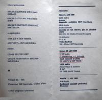 Třebíč, Dramatický klub, Karolinka, Mezikrajová přehlídka - program, 1988