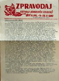 Ústí nad Orlicí, Kociánovo Ústí 1960, Zpravodaj festivalu