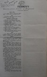 Svojanov, Sokol, Stanovy spolku, 1911