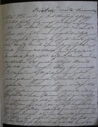 Beroun, Počátky divadla berounského,1826, rkp. s. 1