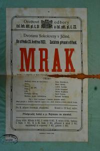 Jičín, Dělostřelci, Pěší pluk, Mrak - plakát, 1921
