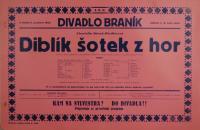 Praha-Braník, SDO, Diblík, šotek z hor - plakát, 1925