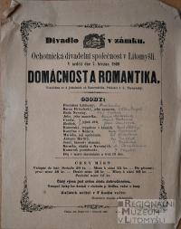 Litomyšl, JDO, Domácnost a romantika - plakát, 1869