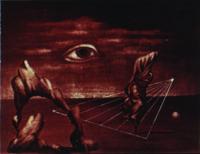 Praha, Národní divadlo, návrh opony, Julietta, František Muzika,1938