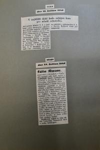 Nový Bydžov, Jirásek, Novinové výsřižky