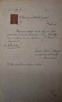 Robosy, Libuše, Moravčice, SDO, Tvrdé hlavy, 1923