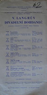 Sezemice, Spolek divadelních ochotníků, plakáty