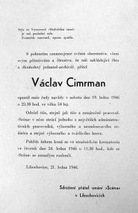 Cimerman-Tesař Václav, parte