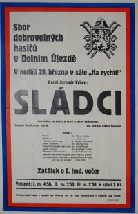 Dolní Újezd, Hasiči, Sládci - plakát, 1936