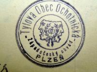 Plzeň, Tylova obec ochotnická, západočeský obvod v Plzni, spolkové razítko, 1929