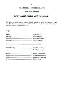 Hradec Králové, Ambrozia, S vyloučením veřejnosti - program, 2007
