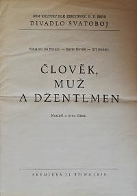 Brno, Svatoboj, Člověk, muž a džentlmen - program, 1975