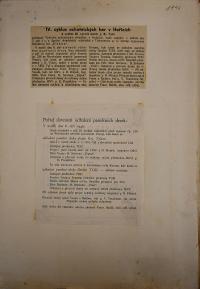 Hořice, IV. cyklus ochotnických her Hořice J. K. Tylovi, Dokumentace, 1946