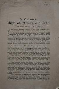 Hradec Králové, Klicpera, Stručný nástin dějin ochotnického divadla v Hradci Králové, 1894