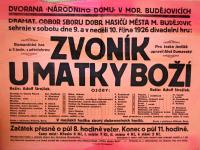 Moravské Budějovice, Hasiči, Zvoník u Matky Boží - plakát, 1926