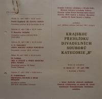 Bystré, KP divadelních souborů kategorie B - program, 1980
