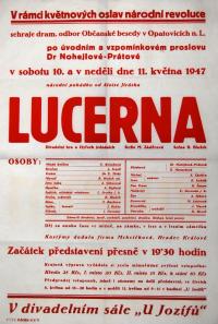 Opatovice nad Labem, Občanská beseda, Lucerna - plakát, 1947