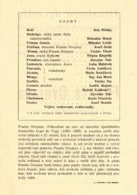 Hronov, SDO, Fuente Ovejuna - program, 1945