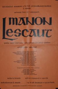 Český Brod, Tyl, Manon Lescaut - plakát, 1963