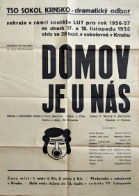 Krnsko, Sokol, Domov je u nás - plakát, 1956