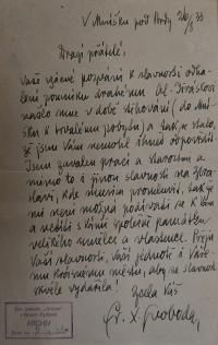 Nový Bydžov, Jirásek, Korespondence souboru