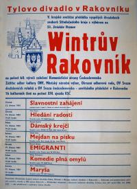 Rakovník, KP Wintrův Rakovník, plakát, 1981
