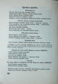 Semily, ODS, Sedmdesát let Ochotnického divadelního spolku v Semilech 1864-1934, správa spolku 1934