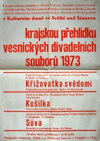 Světlá nad Sázavou, Krajská přehlídka vesnických divadelních souborů 1973 - plakát