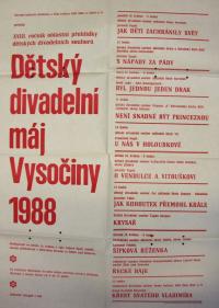 Žďár nad Sázavou, Dětský divadelní máj Vysočiny 1988 - plakát