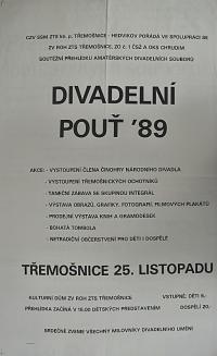 Třemošnice, SSM, ZTS, ČSŽ, Divadelní pouť - plakát, 1989