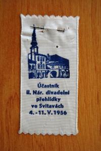 Svitavy, Národní přehlídka divadelních souborů, stužka účastníka, 1956