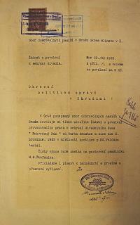 Srní, Hasiči, Rozvedený pán, 1923