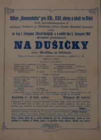Vídeň, Česká beseda, Na dušičky - plakát, 1907