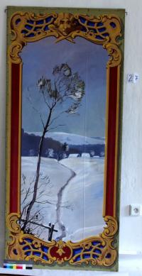 Sudslava, kulisy, č. 72. zima s cestou, na rubu vložka modrého pokoje