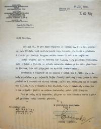 Třebíč, Horácký okrsek, spisy a korespondence 1920-1940