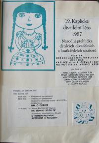 Třebíč, Dramatický klub, O věrném milování Aucassina a Nicollety, Kaplice, Kaplické divadelní léto, 1987