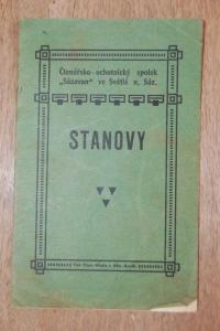 Světlá nad Sázavou, Sázavan, Stanovy spolku, 1909