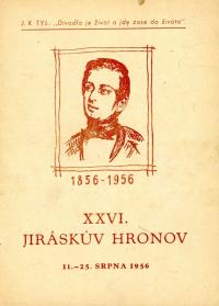 Hronov, CP 26. Jiráskův Hronov, programová brožura, 1956
