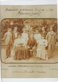 Jílové u Prahy, studentské, Tatínkovy juchty, účinkující, 1907