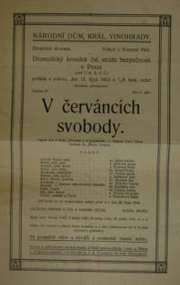 Praha-Nové Město, Drkr Čsl. stráže bezpečnosti, V červáncích svobody - plakát, 1923