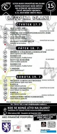 Mladá Boleslav, Léto na dlani 2014 - program, plakát