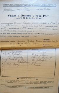 Želetava, Živnostníci, výkaz o činnosti souboru , 1931