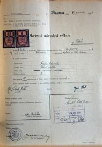 Třebíč, Okresní národní výbor, povolování představení, 1946