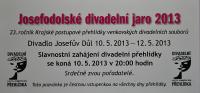 Josefův Důl, J. K. Tyl, Josefodolské divadelní jaro, pozvánka, 2013