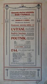 Pardubice, Sokol, Hasiči, Poutník - 1744 - plakát, 1909