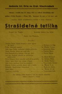 Praha-Vinohrady, Orel, Strašidelná tetička - program, 1935