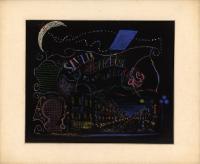 Praha, Městské divadlo na Vinohradech, TRÖSTER František návrh opony pro Lazebník sevillský, 1945