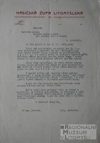 Litomyšl, Hasičská župa, divadelní představení, 1938