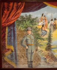 Milostovice, opona dle Liebschera, detail opony, asi 20. léta 20. století