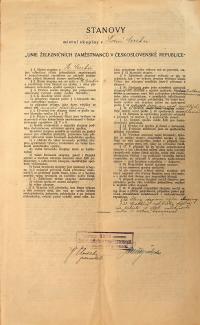 Horní Cerekev, Železniční zaměstnanci, spolkové stanovy